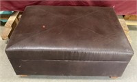 Large Leather-like Ottoman By Select Furniture