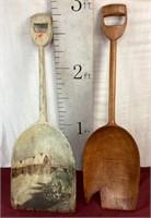 Antique Wood Grain Shovels