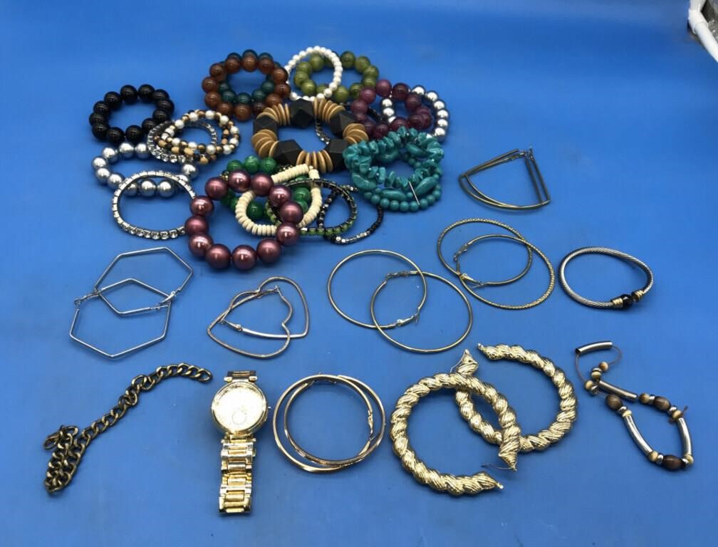 Stretch Bracelets & Large Earrings