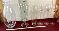 Large Glass Vases And Candleholders