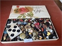 Vintage Candy Box Full of Buttons