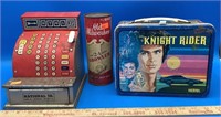 Vintage Knight Rider Lunchbox, Toy Register & Can