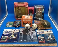 Assorted Collectible Baseball Figures & More