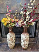 painted ceramic vases 23.25"