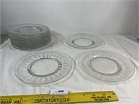 Vintage Etched Glass Plates