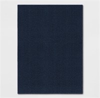 4'x5'6" Washable Solid Accent Rug Blue