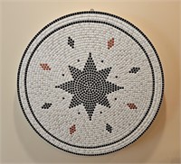 32" round ceramic mosaic art