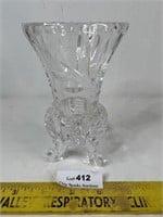 Bohemia Pinwheel Lead Crystal Tri-Footed Vase