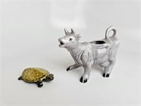 ceramic cow creamer, turtle