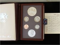 1984 US Olympic Silver Dollar & Prestige Proof Set