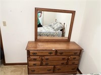 Beautiful Salem Square Dresser with Mirror