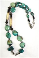 19" Vintage Native Turquoise Necklace 42 Grams