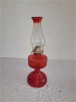 18” Red hurricane lamp