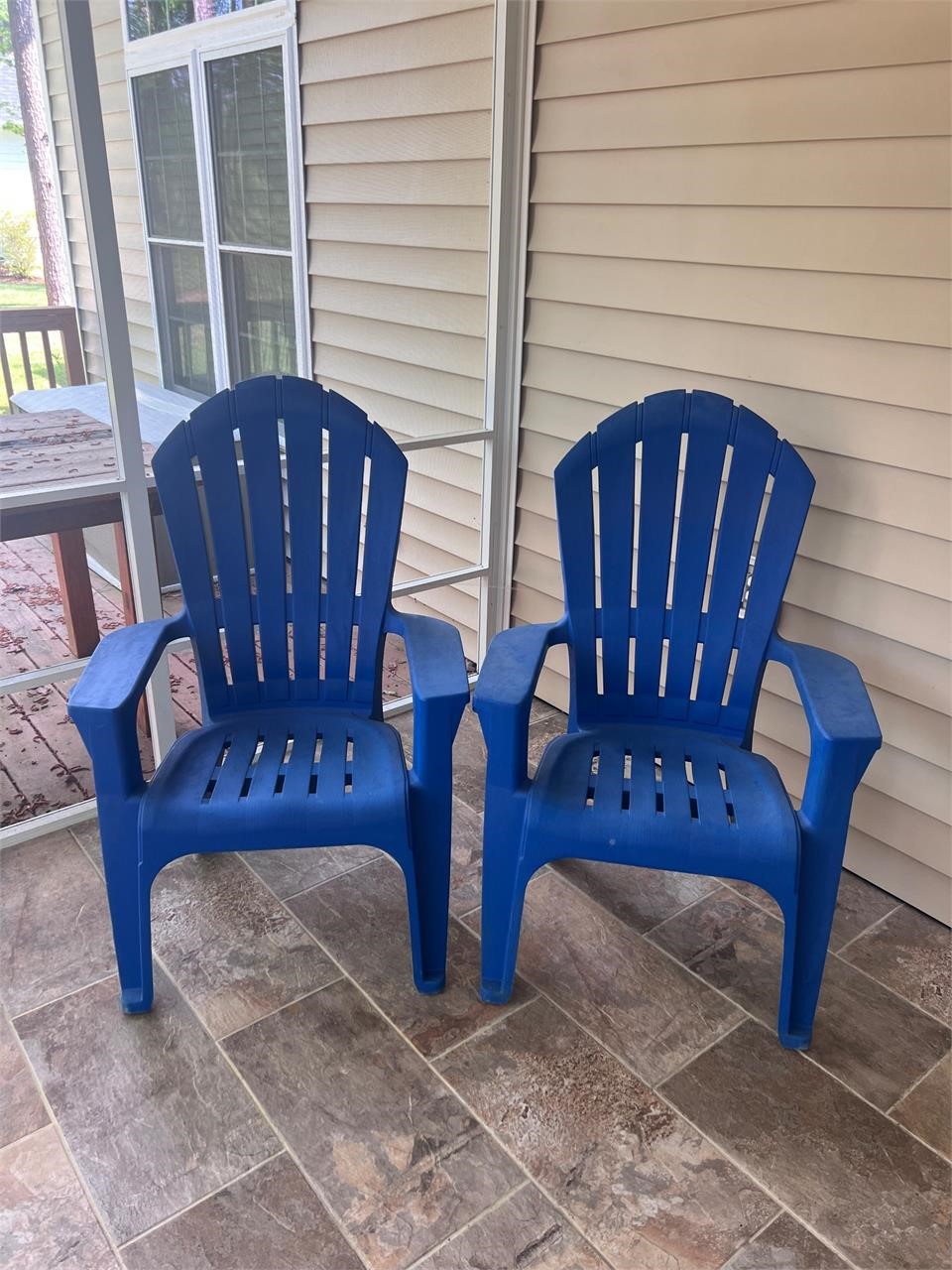 High back plastic outdoor chairs