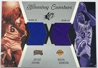 Julius Erving And Magic Johnson Game Used Patch