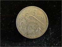 1957 5 PTAS Coin