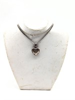 Sterling Silver Heart Shaped Locket Necklace