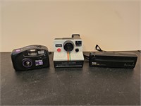 vintage camera lot, polaroid