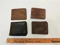 4 vintage leathers mens wallets