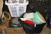 TUPPERWARE LAUNDRY BASKET AND OTHER