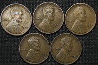 1925, 1925-D, 1926-D, 1927-D, 1928-S Wheat Cents