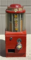 Antique gum vending machine 7x10x19 - tested good