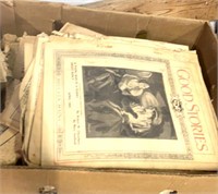 Box of early newspapers