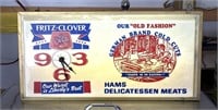 FRITZ - CLOVER advertising clock/sign