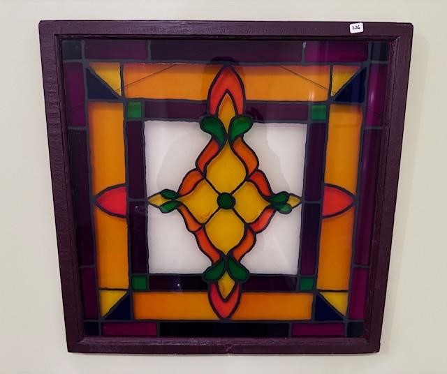 Framed Stained Glass Display Piece