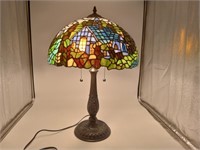 Lead Stain glass table lamp shade Tiffany type