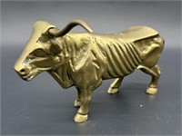 Vintage Brass Bull Figurine
