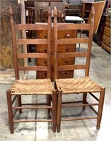 2 ladder back chairs
