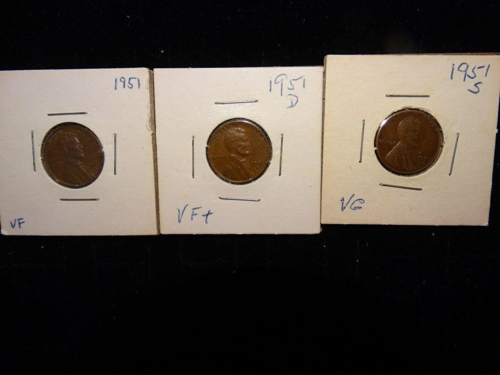 1951 US Wheat Pennies