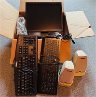 Acer 17" Monitor , speakers and Keyboards Lot