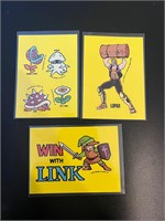 1989 Nintendo Sticker Win With Link, Spiny, Lopar