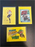 1989 Nintendo Sticker Rescue Zelda, Linda, Mario 2