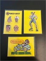 1989 Nintendo Sticker Mario, Punch Out, Williams