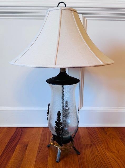 Gorgeous Seeded Glass Table Lamp
