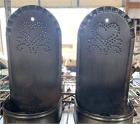 2 Metal candle holders