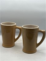Large glazed vintage mugs