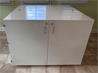 White 9 Drawer Lockable Solid Cabinet