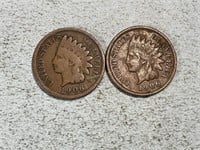 Two 1906 Indian head cents