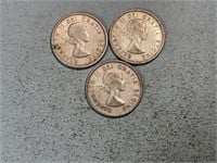 Three Canada silver quarters