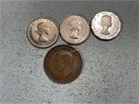 Four Canada coins