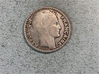 1932 France 10 franc coin