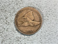 1858 Flying Eagle cent, large letters