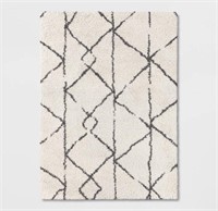 5'x7' Geometric Design Woven Area Rugs Cream/Gray