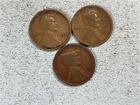 1927, 1927D, 1927S Lincoln wheat cents