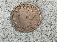 1883 Liberty head nickel, no cents