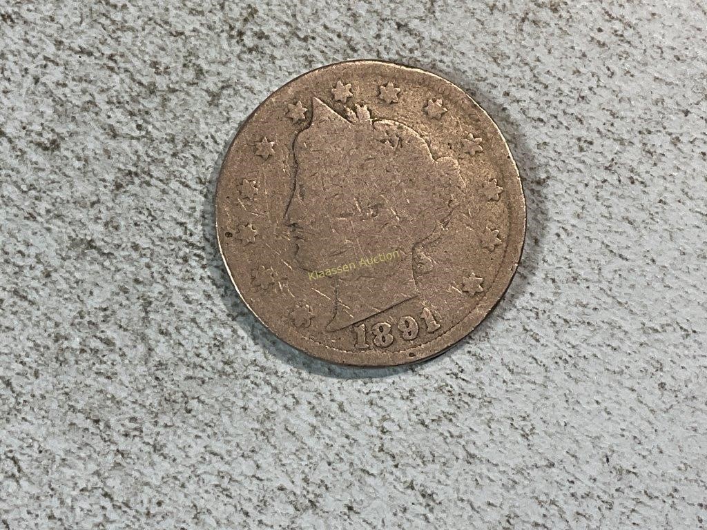 1891 Liberty head nickel